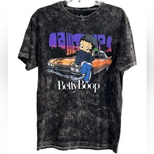 Betty Boop Stonewashed Black Retro short sleeve T-Shirt M